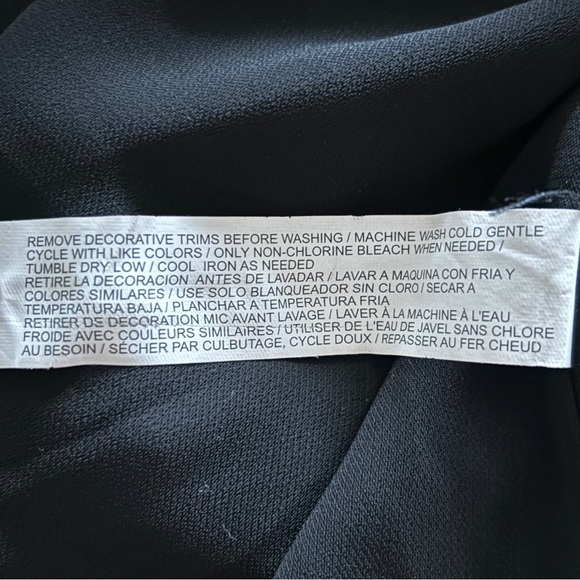 Eloquii Velvet Neck Tie Bell Sleeve Shift Dress Black - Picture 9 of 9